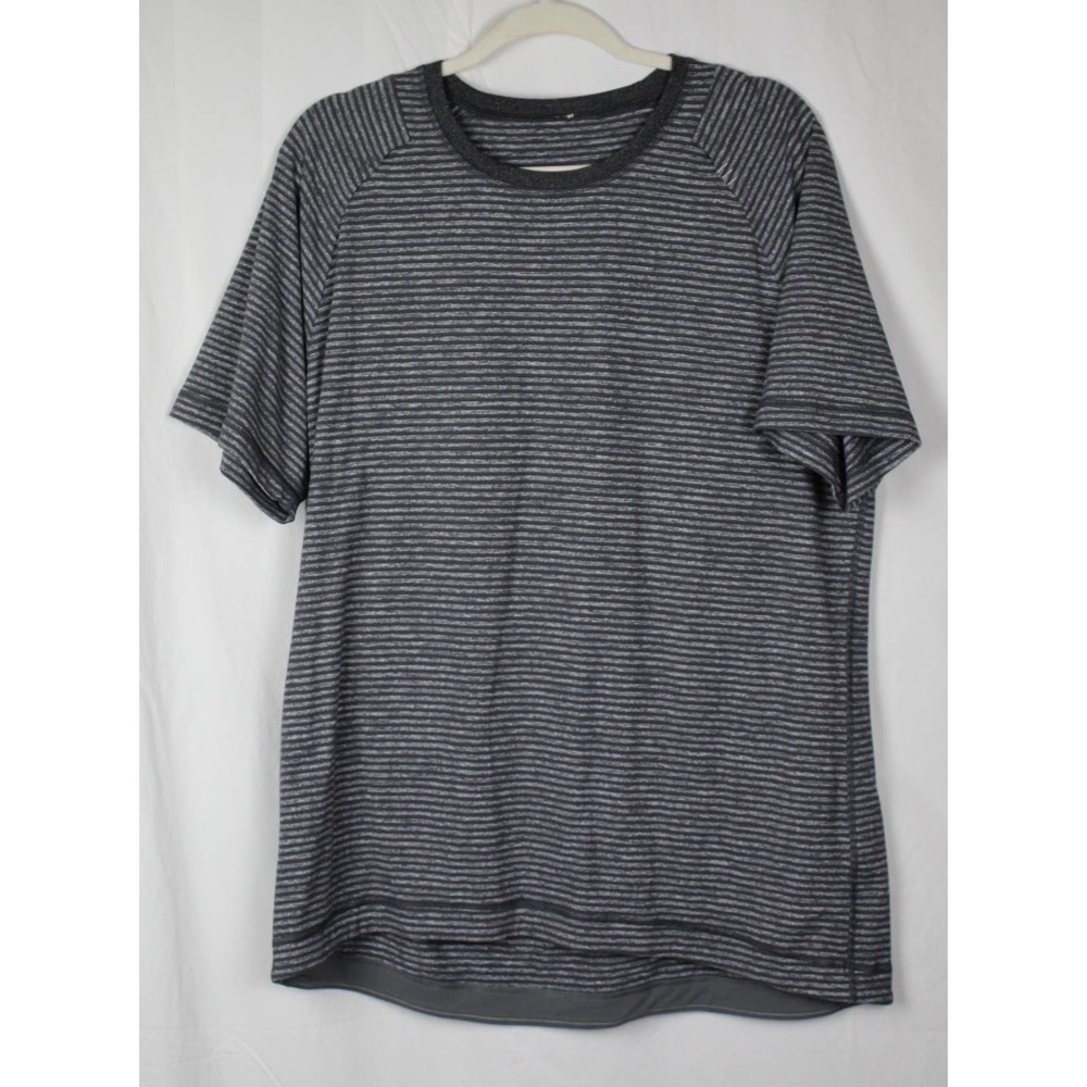 Men's Lululemon Grey Stripped Shirt Size XL